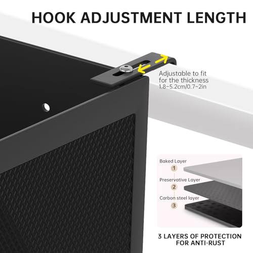Bedside Caddy Shelf for Bunk Bed, Black, L11in*W4.9in*H3.93in - Image 6