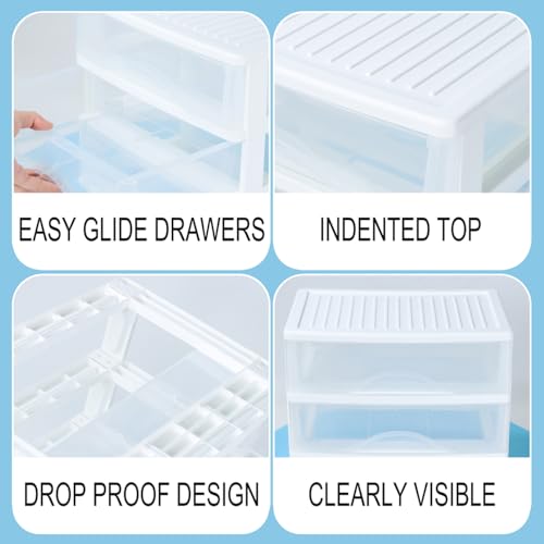 BYCY Plastic Stackable Storage 4 Drawers, White Bath | All Products - Image 6