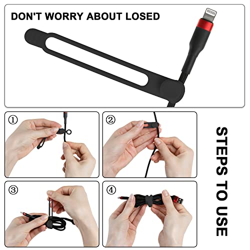24Pcs Silicone Cable Ties, Cord Organizer Cable Management-Multi - Image 4