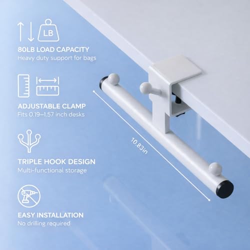 Desk Bag Hook, Bag Hook for Desk - Image 3