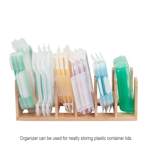 MobileVision Bamboo Pot Lid Holder Organizer for Storage - Image 7