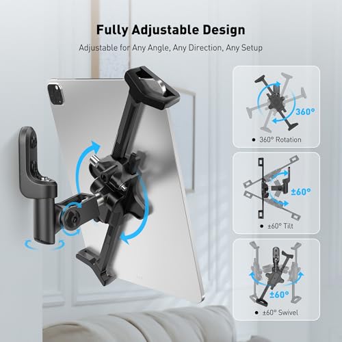 AboveTEK Anti-Theft iPad Wall Mount with Lock & Key, 360° - Image 5