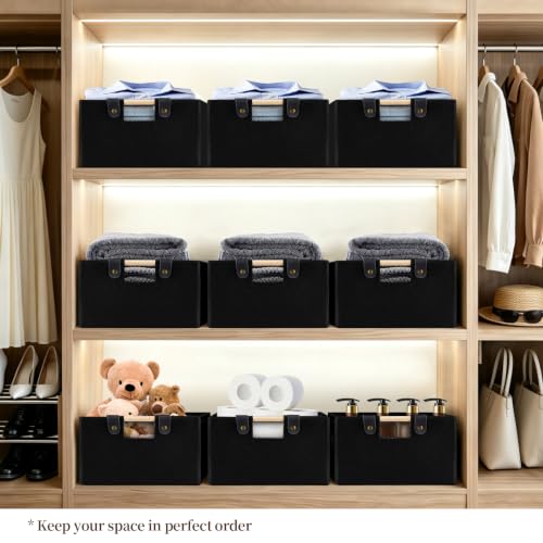 Foldable Fabric Storage Basket for Shelves, Black St | All Products - Image 7