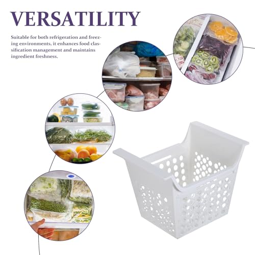 Totority Expandable Freezer Basket, Plastic Fridge Organizer - Image 5