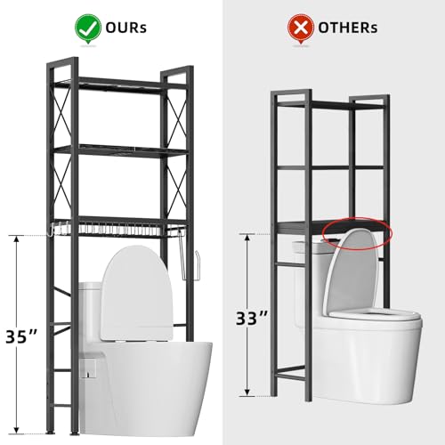 Over The Toilet Storage with X Shape Side Guardrail - Image 6