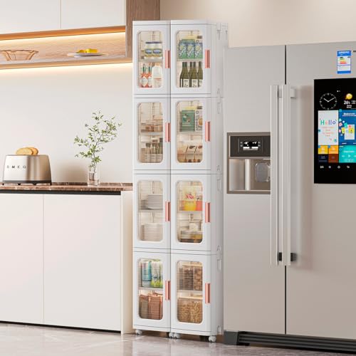 Narrow Storage Cabinet with Doors and Shelves Tall Skinny - Image 7