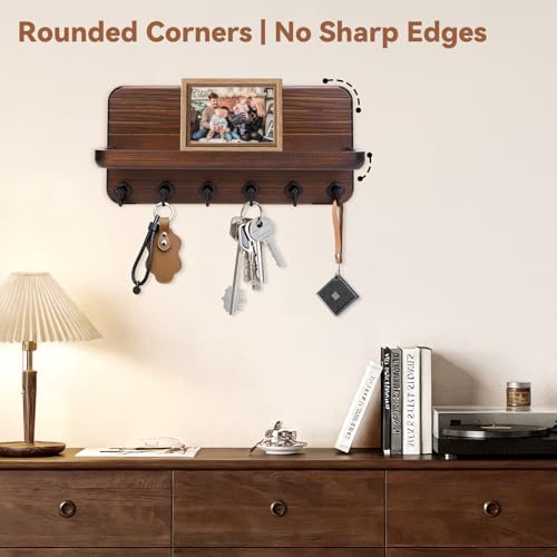 Key Holder for Wall, Mail Organizer Wall Mount with 6 - Image 7