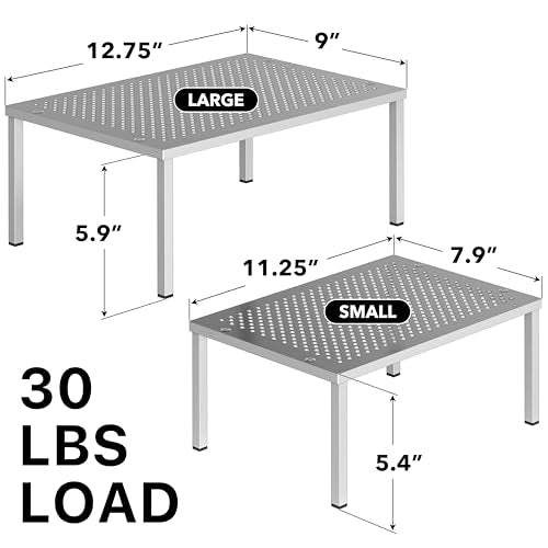 Simple Houseware Cabinet Counter Shelf Organizer w/Steel Surface - Image 4