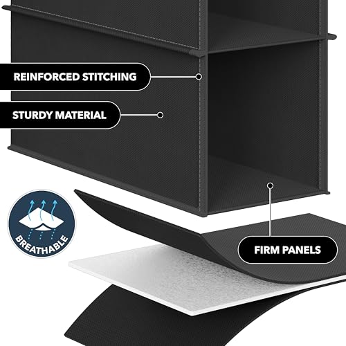 Simple Houseware 10 Shelves Closet Hanging Shoe Organizer, Black - Image 5
