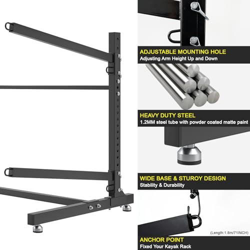 LotFun Kayak Storage Rack, Freestanding Heavy Duty | Home Organization - Image 4
