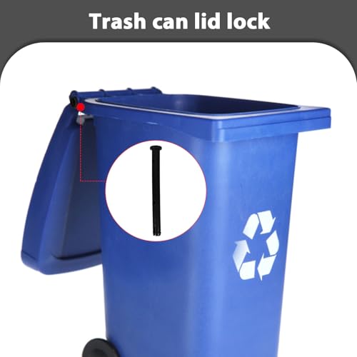 GARVALON Wheelie Bin Lid Clips Trash can Lid Lock Pins - Image 4