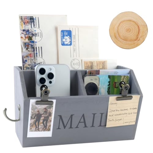 DLQuarts Solid Wood Mail Organizer Countertop or Wall - Image 2