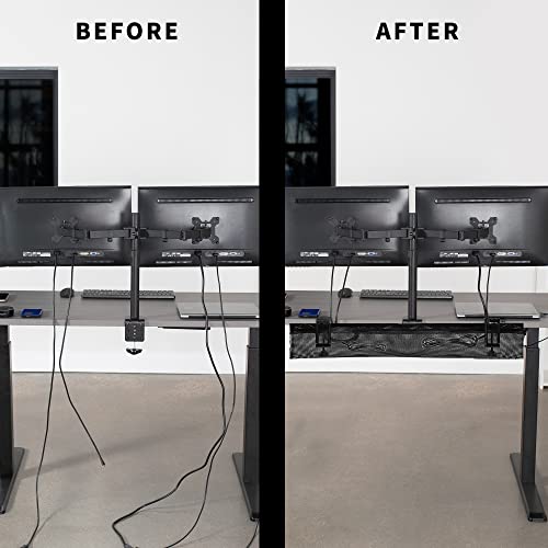 VIVO Clamp-on 36 in Mesh Net Cable Management Holder, Under Desk - Image 6