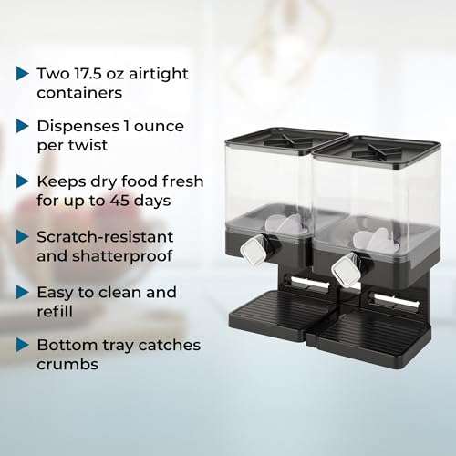 Honey-Can-Do Zevro Compact Dry Food Dispenser, Dual | All Products - Image 5