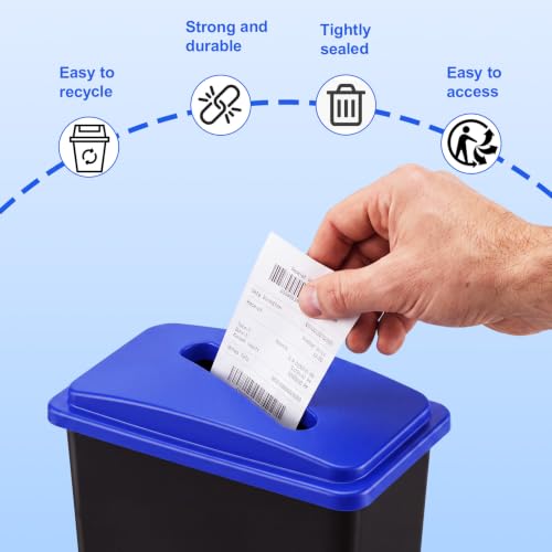 Maxdot 2 Pcs Recycle Bin Lids Paper Recycling, Blue - Image 4