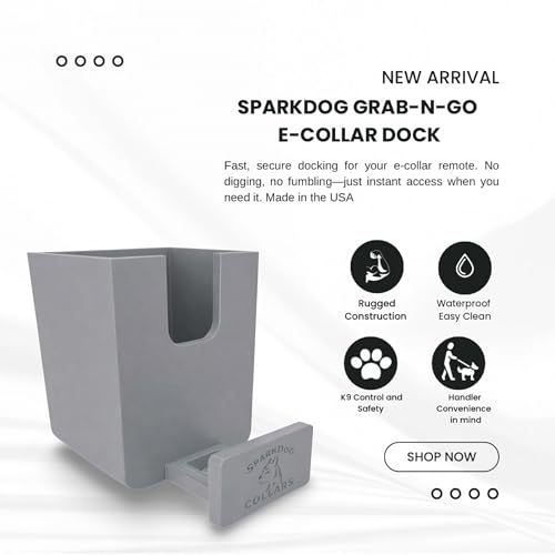 SparkDog GrabNGo E-Collar Dock, Fits Large RuffLand (Stone - Image 5