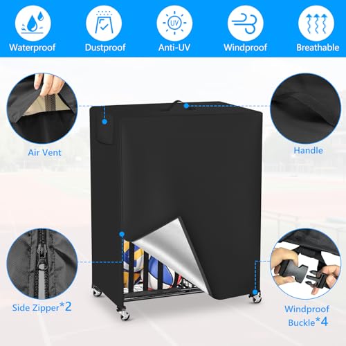 Basketball Rack Cover Garage Sports Equipment Organizer - Image 5
