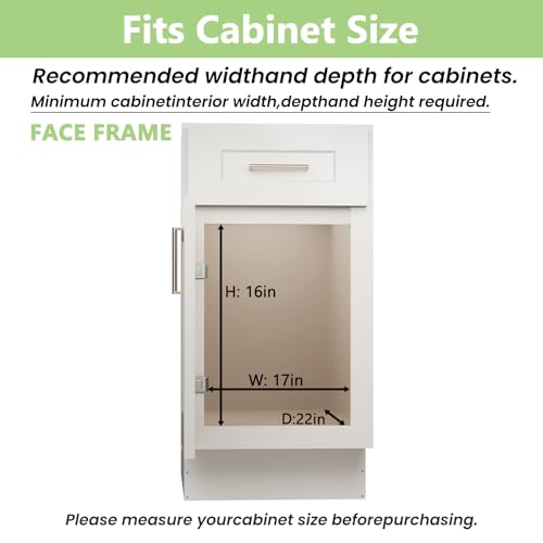 2 Tier Pull Out Cabinet Organizer with Wooden Handle, 16½" W x - Image 5