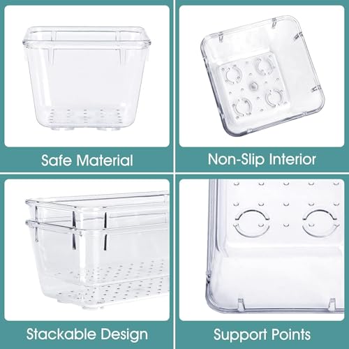 25 PCS Clear Plastic Drawer Organizer, Makeup Organizers - Image 4