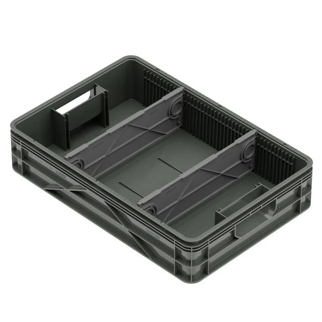 Quarter Crate 4-Pack Stackable Storage Bins, Stealth - Image 8