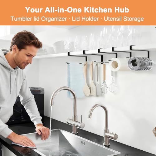 Tumbler Lid Organizer for Cabinet - Under Shelf & Be | All Products - Image 8