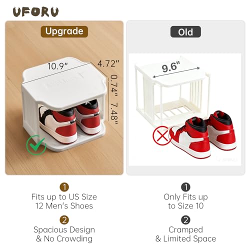 UFORU 5-Tier Small Vertical Shoe Rack,Plastic Shoe Organizer - Image 5