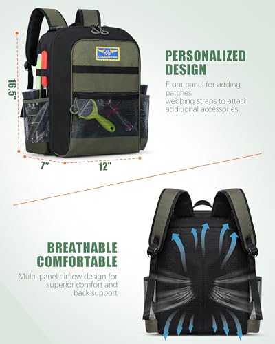Camp Kitchen Organizer Backpack with Paper Towel Holder, Black - Image 4