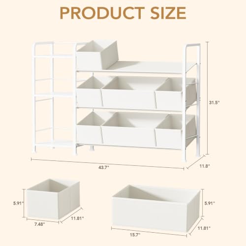 BBLIKE Kids Bookshelf and Toy Storage Organizer with 9 - Image 4