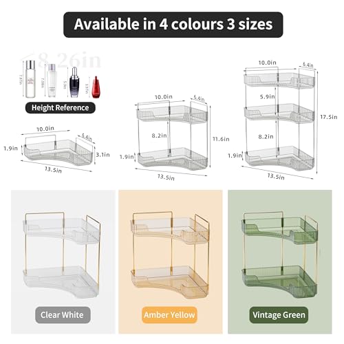 YCIA&DONE Corner Bathroom Counter Organizer, Makeup Organizer - Image 6