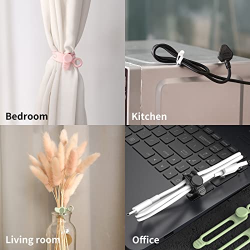 UMUST 20Pcs Silicone Cable Ties, Cable Management Cord Organizer - Image 6
