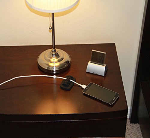 Desktop Cable Organizer, Cord Holder for Desk and Nightstand - Image 6