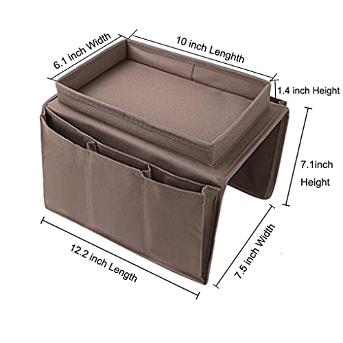 Sofa Armrest Organizer with Cup Holder Tray Couch Arm Chair Caddy - Image 3