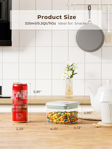 Small Airtight Container, 0.3Qt Mini Snack Jar with Pop-Top Lid - Image 4