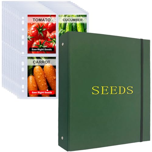 Seed Storage Organizer Binder,3 Ring Seed Packet Organizer - Image 2