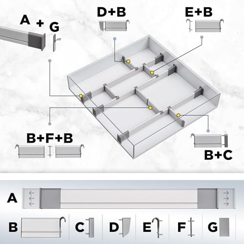 Practical Comfort Aluminum Drawer Organizer for Kitchen Utensils - Image 3