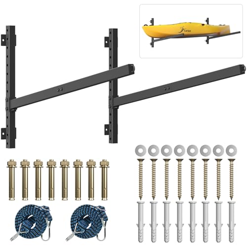Kayak Storage Rack Heavy Duty, Adjustable Wall Mount - Image 2