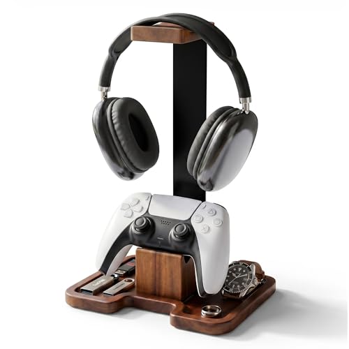 Gaming Equipment Headset Stand with Game Controller Holder & - Image 2
