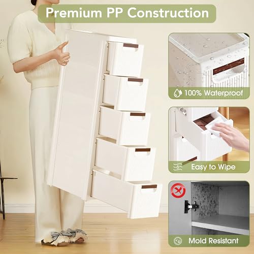 Narrow Bathroom Storage Cabinet with 5 Drawers, 7.5- | All Products - Image 5