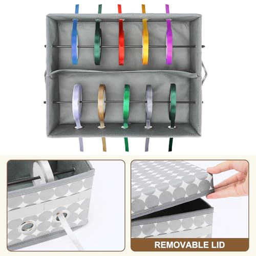 Cinnvoice 2 Pack Christmas Gift-Wrapping Ribbon Container - Image 5