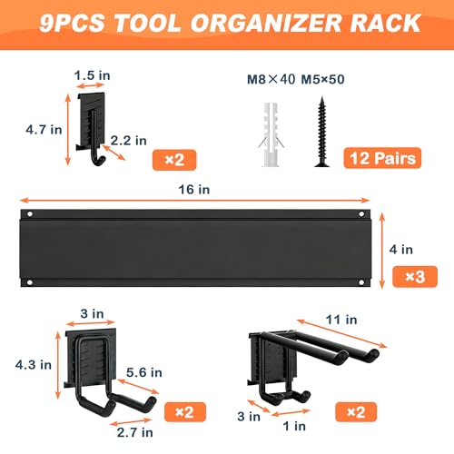 Ultrawall Garden Tool Organizer, 48 Inch Garage Tool Organizer - Image 3