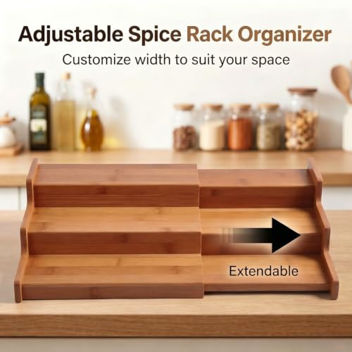 JinDoWin Expandable Spice Rack Organizer | Spice Racks & Pantry - Image 7
