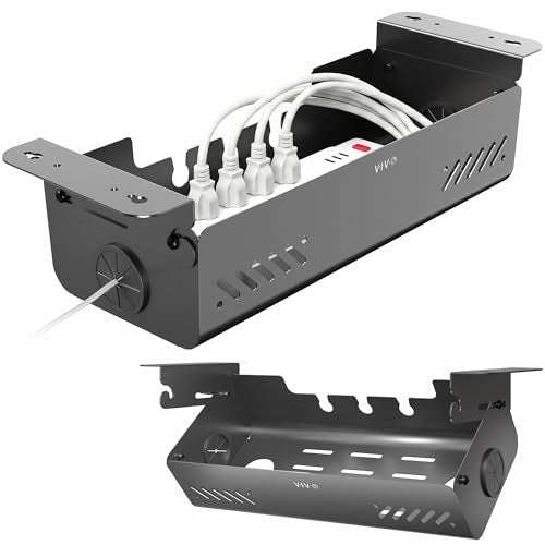 VIVO Black Screw-On Flip-Open 19 in Cable Management Box - Image 2