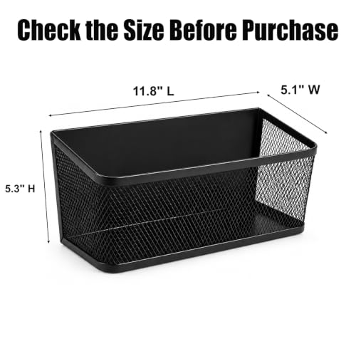 2 Pack Magnetic Shelves for Washer and Dryer, Black Metal Baskets - Image 3