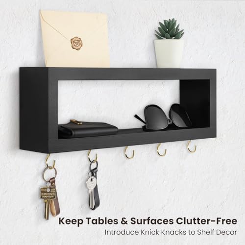 Lwenki Wall Shelf with Hooks - Decorative Key and Wa | All Products - Image 6