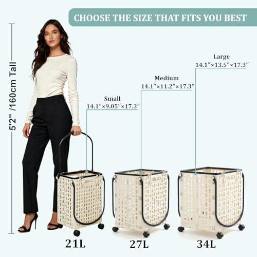 Foldable Rolling Utility Cart with Wheels - Space-Saving - Image 3