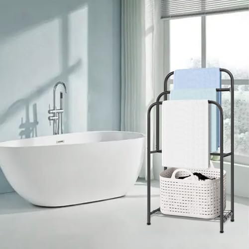 Towel Racks for Bathroom, 35" H Standing Towel Holder 3 - Image 3
