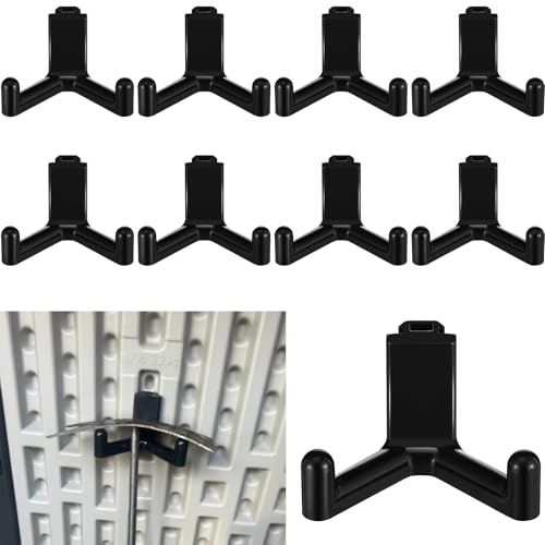 Yaocom 10 Pcs Tool Hook for Shed Accessories, Plastic Black - Image 2