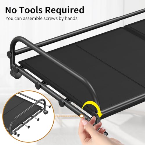 Expandable Under Bed Storage Container with wheels,Metal - Image 8
