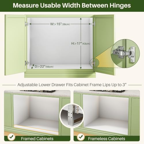 Pull Out Cabinet Organizer, 2-Tier Soft Close Slide Out Drawer - Image 4