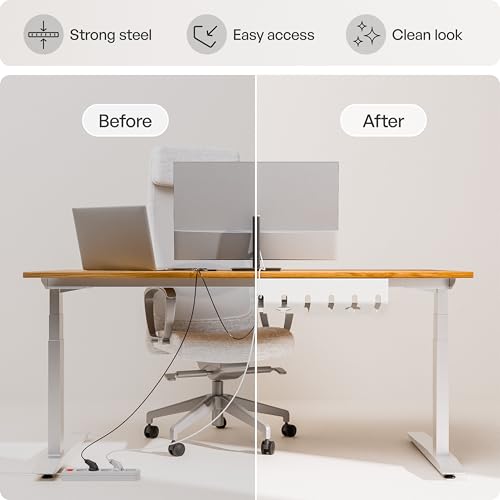 PAMO Cable Management Under Desk, Set of 2 - White - Image 6
